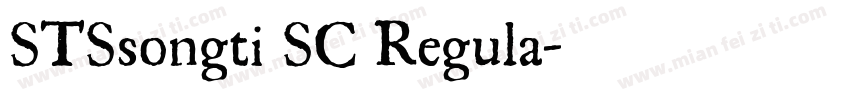 STSsongti SC Regula字体转换
